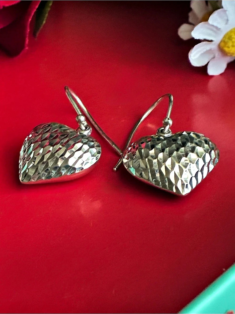 Silver Heart Earrings
